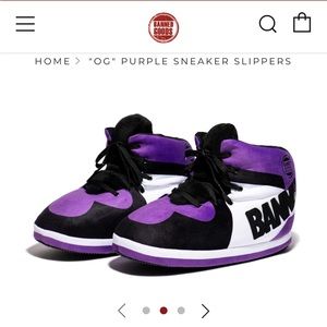 Banned goods OG purple puffy sneaker slippers - like new